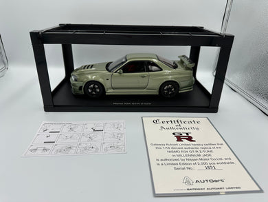AUTOart 1/18 Nissan Skyline R34 GTR Z Tune Millennium Jade