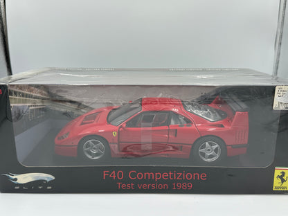 Hot Wheels Elite 1:18 Ferrari F40 Competizione Test 1989