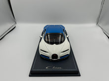 Load image into Gallery viewer, MR Collection 1:18 Bugatti Chiron White &amp; Blue