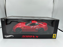 Load image into Gallery viewer, Hot Wheels Elite 1:18 Ferrari 599 XX Red #77