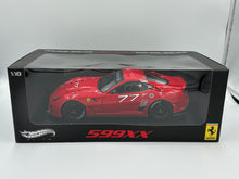 Load image into Gallery viewer, Hot Wheels Elite 1:18 Ferrari 599 XX Red #77