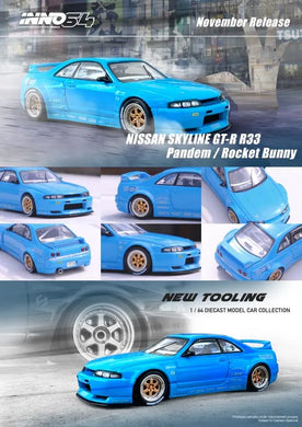 Inno64 1:64 NISSAN SKYLINE GT-R (R33) “Pandem / Rocket Bunny” Blue