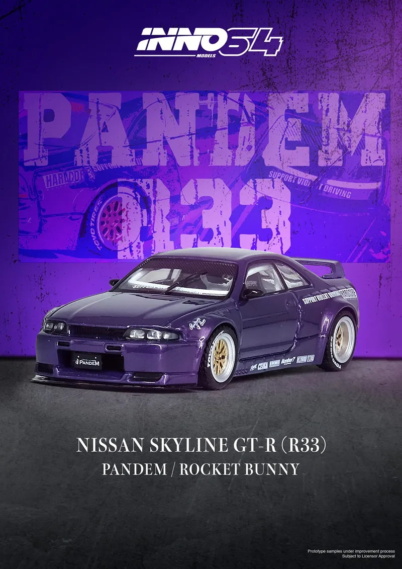 (Pre Order )INNO64 1/64 Nissan Skyline GT-R (R33) “Pandem Rocket Bunny