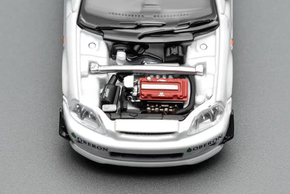 MotorHelix 1/64 Honda Civic Type-R (EK9) J's Racing in White