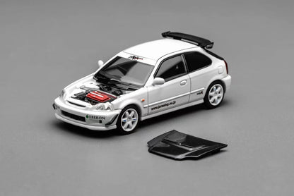 MotorHelix 1/64 Honda Civic Type-R (EK9) J's Racing in White