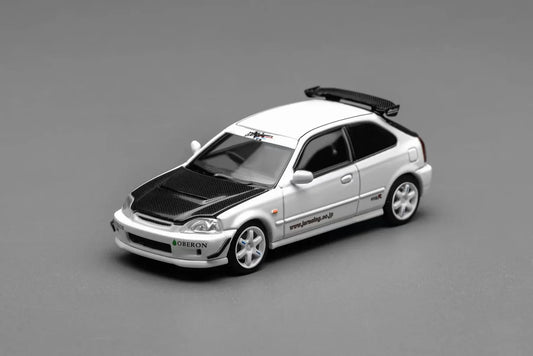 MotorHelix 1/64 Honda Civic Type-R (EK9) J's Racing in White