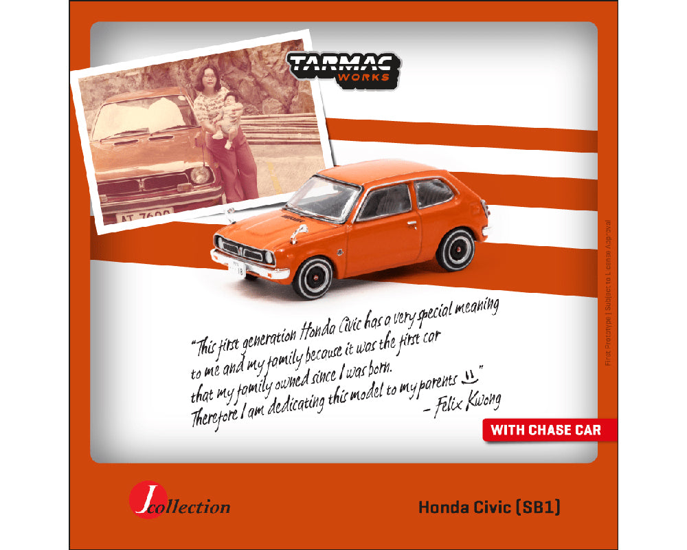 (Preorder) J-Collection 1:64 Honda Civic (SB1) – Orange – J-Collection