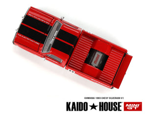 Kaido House x Mini GT 1:64 Chevrolet Silverado 1983 KAIDO V1- Red – Limited Edition