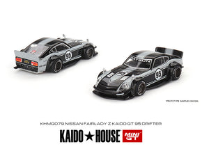 Kaido House x Mini GT 1:64 Nissan Fairlady Z Kaido GT 95 Drifter V1 – Black Grey – Limited Edition