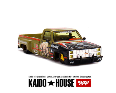 (Preorder) Kaido House x Mini GT x Mizu Diecast 1:64 Chevrolet Silverado “Sumatran Rhino”