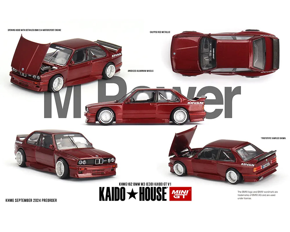 Mini GT x Kaido BMW M3 (E30) Red KHMG162 – Hot Match