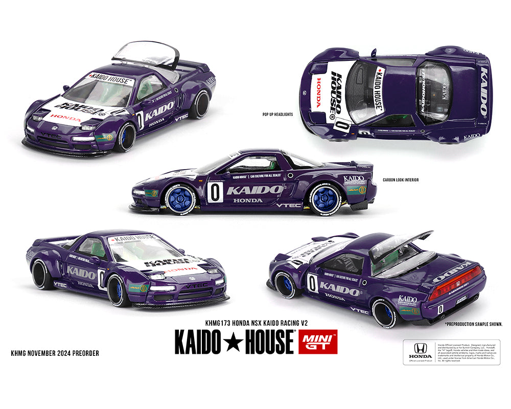 Kaido House x Mini GT 1:64 Honda NSX Kaido Racing V2 – Purple