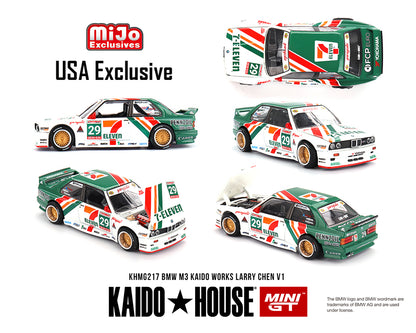 Kaido House x Mini GT 1:64 BMW M3 Kaido Works Larry Chen V1 – USA EXCLUSIVE -MIJO EXCLUSIVE