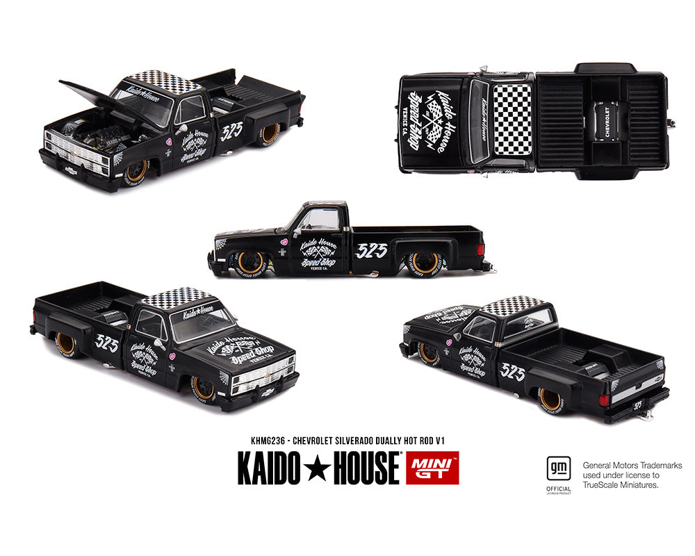 Kaido House x Mini GT Chevrolet Silverado Dually Hot Rod V1 – Flat