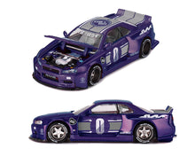 Load image into Gallery viewer, Kaido House x Mini GT Nissan Skyline GT-R (R34) Kaido factory Racing V2 – Midnight Purple