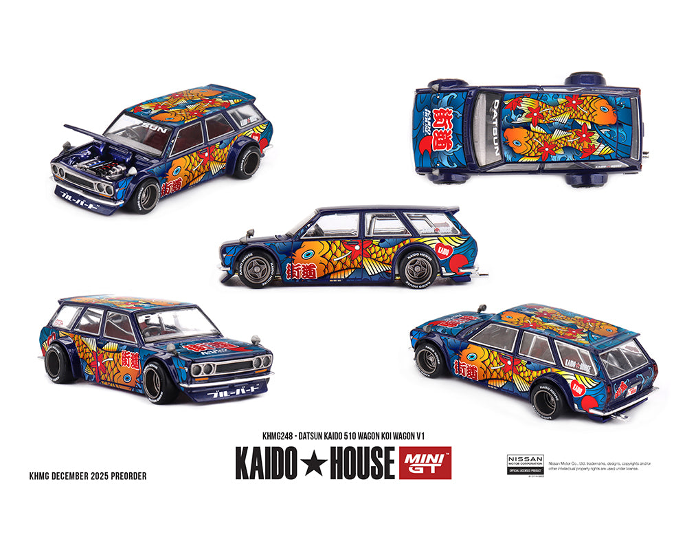 MINIGT 街道ハウス　DATSUN KAIDO 510 WAGON　チェイス CHASE ! Mini GT x Kaido House 1:64 Datsun KAIDO 510 Wagon BRE V2