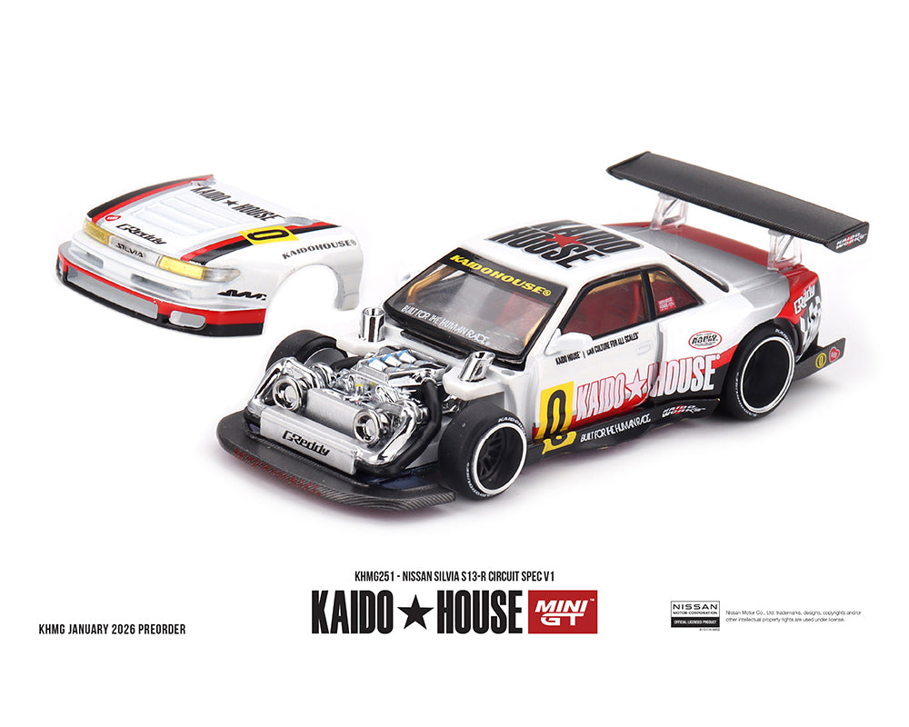 MINIGTKAIDO★HOUSE GT-R GUNDAM SAZABI1セット Kaido House x Mini GT 1:64 Nissan Silvia S13-R Circuit Spec V1