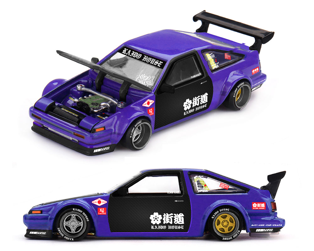 Kaido House x Mini GT Toyota AE86 Sprinter Trueno TOUGE V1- Blue