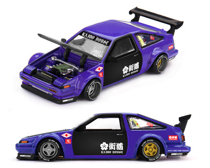 Kaido House x Mini GT Toyota AE86 Sprinter Trueno TOUGE V1- Blue