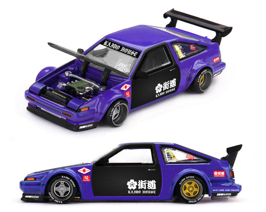 Kaido House x Mini GT Toyota AE86 Sprinter Trueno TOUGE V1- Blue