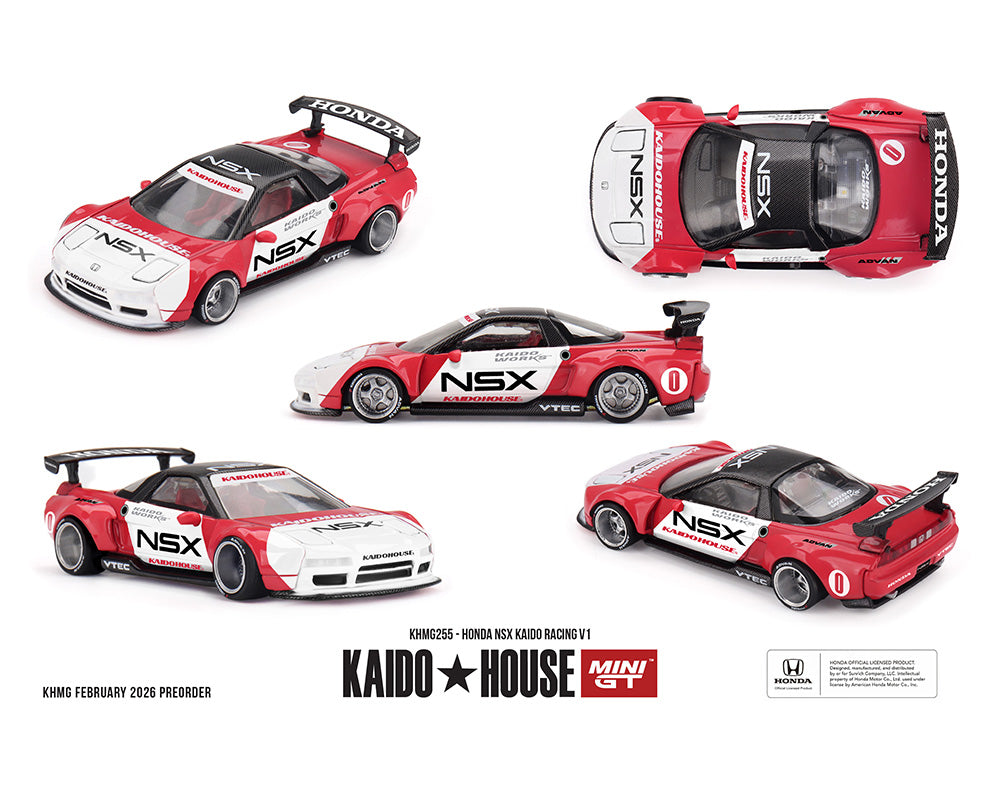 Kaido House x Mini GT 1:64 Honda NSX Kaido Racing – Black/Red