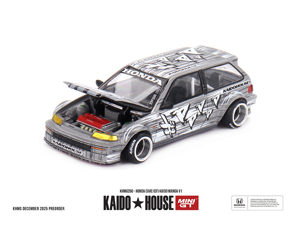 Kaido House x Mini GT Honda Civic (EF) Kaido Manga V1 – Silver
