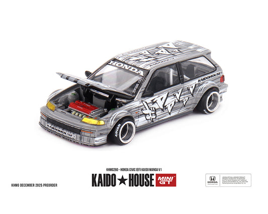 Kaido House x Mini GT Honda Civic (EF) Kaido Manga V1 – Silver