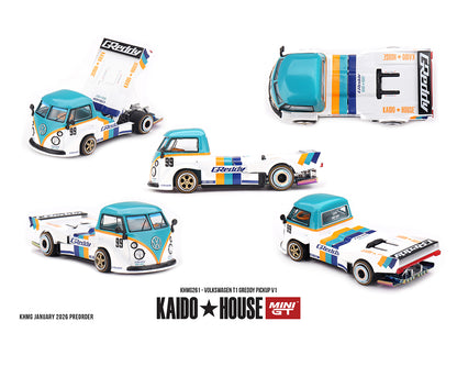 Kaido House x Mini GT 1:64 Volkswagen T1 GReddy Pickup V1