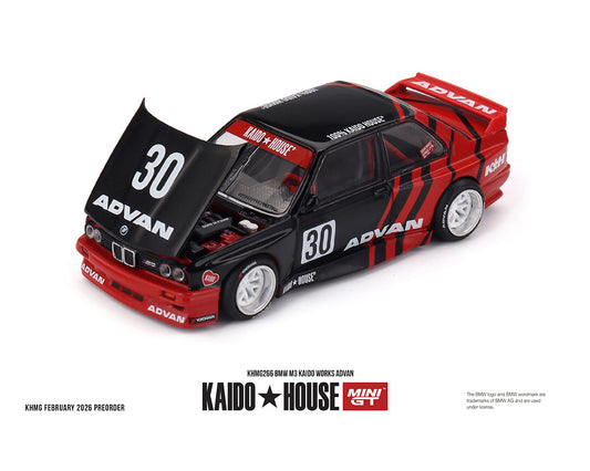 Kaido House x Mini GT 1:64 BMW M3 Kaido Works Advan – Black/Red
