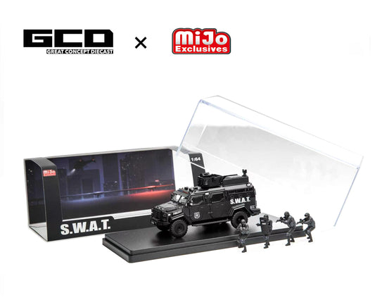 GCD 1:64 SWAT Tactical Armor Vehicle Diorama Set with 4 Figures – Mijo Exclusives