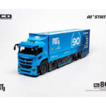 (Preorder) GCD 1:64 FIST TEAM Mitsubishi Fuso Super Great Transporter with 1 Figure Special – Blue – Special Edition