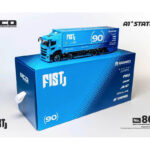 (Preorder) GCD 1:64 FIST TEAM Mitsubishi Fuso Super Great Transporter with 1 Figure Special – Blue – Special Edition