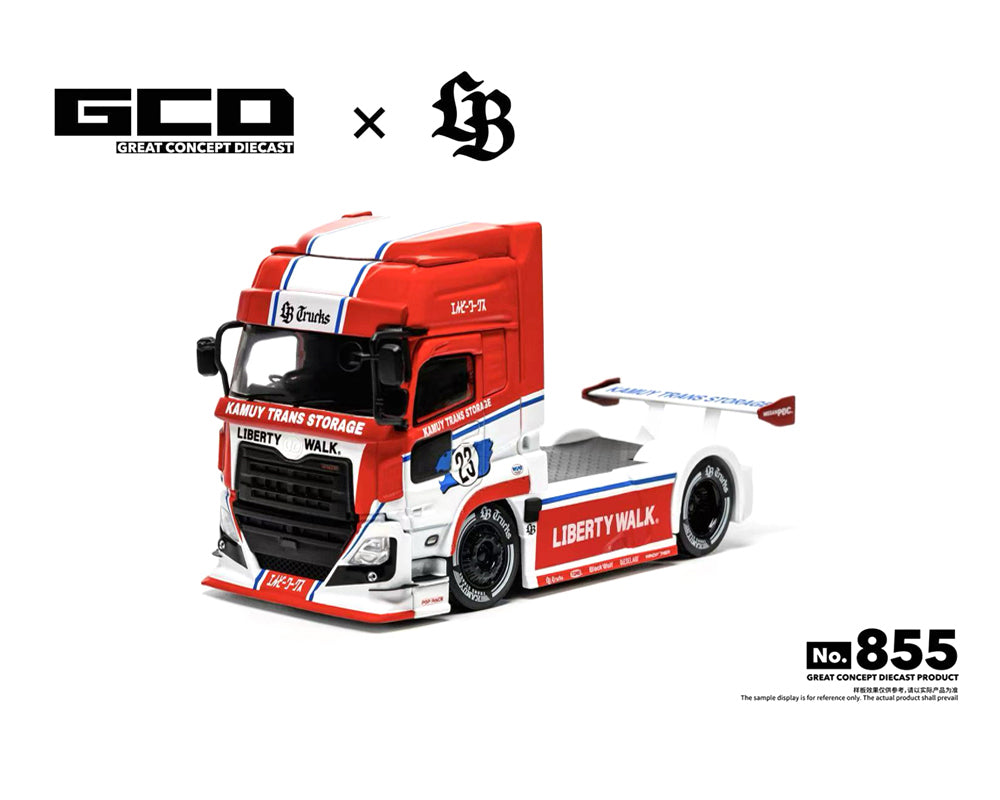 GCD 1:64 LBWK UD Quon 2022 LB Trucks -Red White – Special Edition