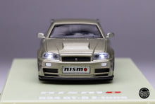 Load image into Gallery viewer, DiecastTalk Exclusive Kyosho 1/64 Nissan Skyline R34 GT-R Millenium Jade MOTN Compatible