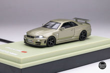 Load image into Gallery viewer, DiecastTalk Exclusive Kyosho 1/64 Nissan Skyline R34 GT-R Millenium Jade MOTN Compatible