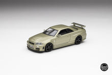 Load image into Gallery viewer, DiecastTalk Exclusive Kyosho 1/64 Nissan Skyline R34 GT-R Millenium Jade MOTN Compatible