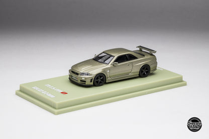 DiecastTalk Exclusive Kyosho 1/64 Nissan Skyline R34 GT-R Millenium Jade MOTN Compatible