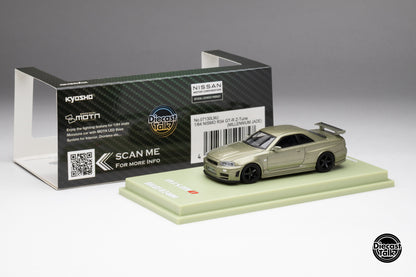 DiecastTalk Exclusive Kyosho 1/64 Nissan Skyline R34 GT-R Millenium Jade MOTN Compatible