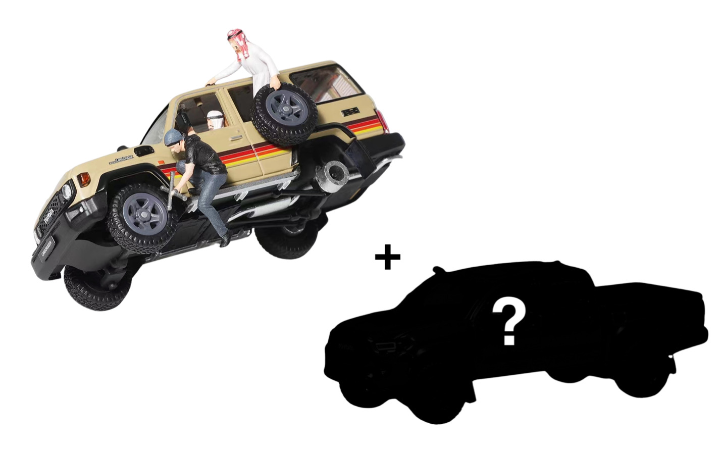 (Bundle) DiecastTalk 1/64 Toyota Land Cruiser 70 Arab Exclusive + Secret Car