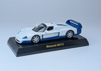 Kyosho 1:64 Maserati MiniCar Collection Maserati MC12 (Pearl and Blue)