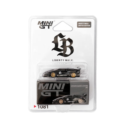 LB-Japan Exclusive MINI GT 1/64 Lamborghini Countach LB-WORKS Black