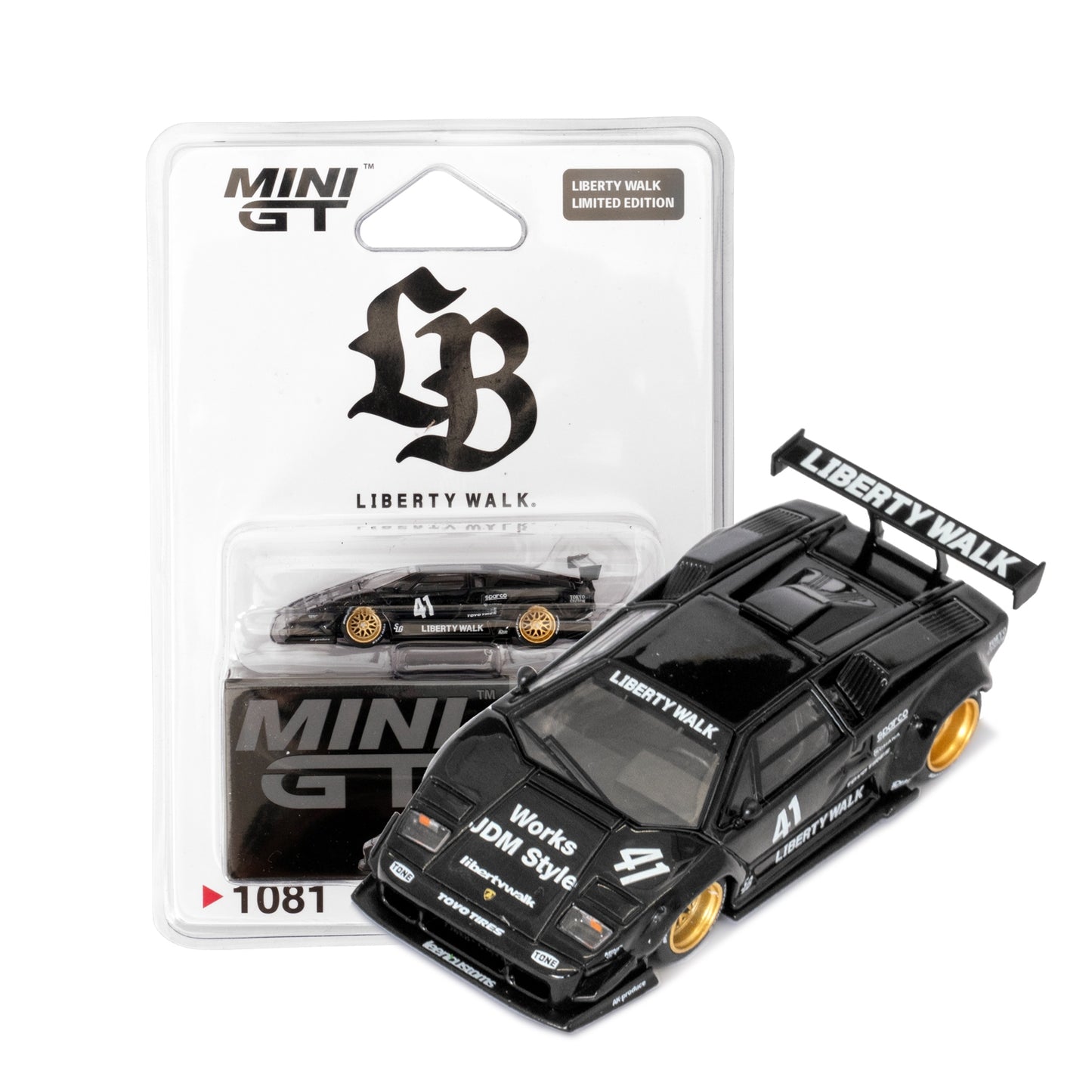 LB-Japan Exclusive MINI GT 1/64 Lamborghini Countach LB-WORKS Black
