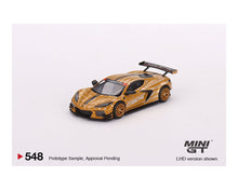 Load image into Gallery viewer, Mini GT 1:64 Chevrolet Corvette C8.R Stars &amp; Stripes 2023 Limited 4,800 Pieces Worldwide – Gold Silver Mijo Exclusives