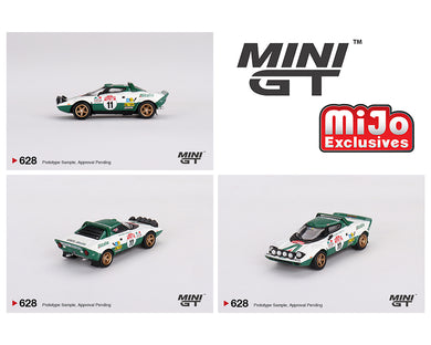 (Preorder) Mini GT 1:64 Lancia Stratos HF 1975 Rally Sanremo Winner #11- White – MiJo Exclusives