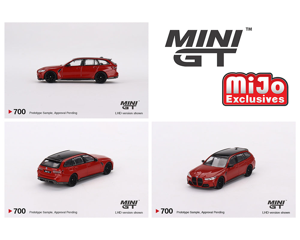 (Preorder) Mini GT 1:64 BMW M3 Competition Touring (G81) Toronto – Red Metallic- MiJo Exclusives