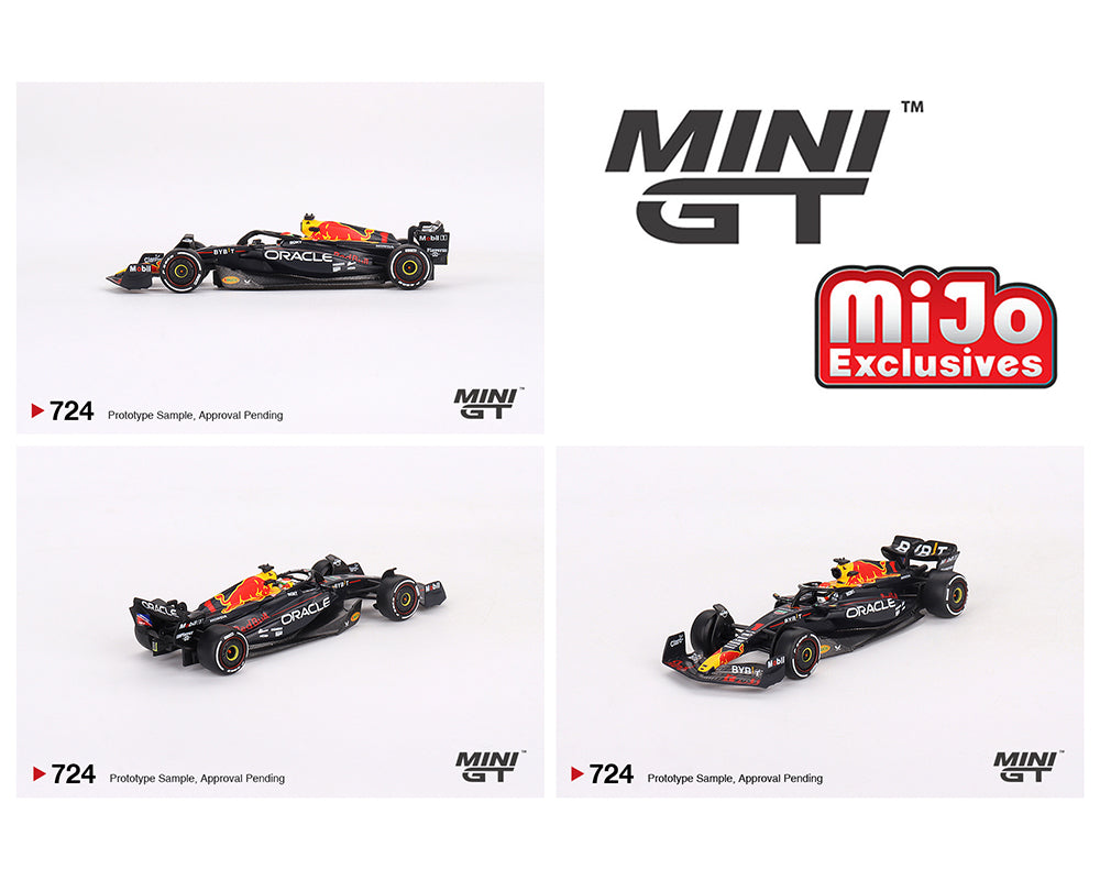 (Preorder) Mini GT 1:64 Oracle Red Bull Racing RB19 #1 Max Verstappen F1 2023 Bahrain GP Winner – MiJo Exclusives