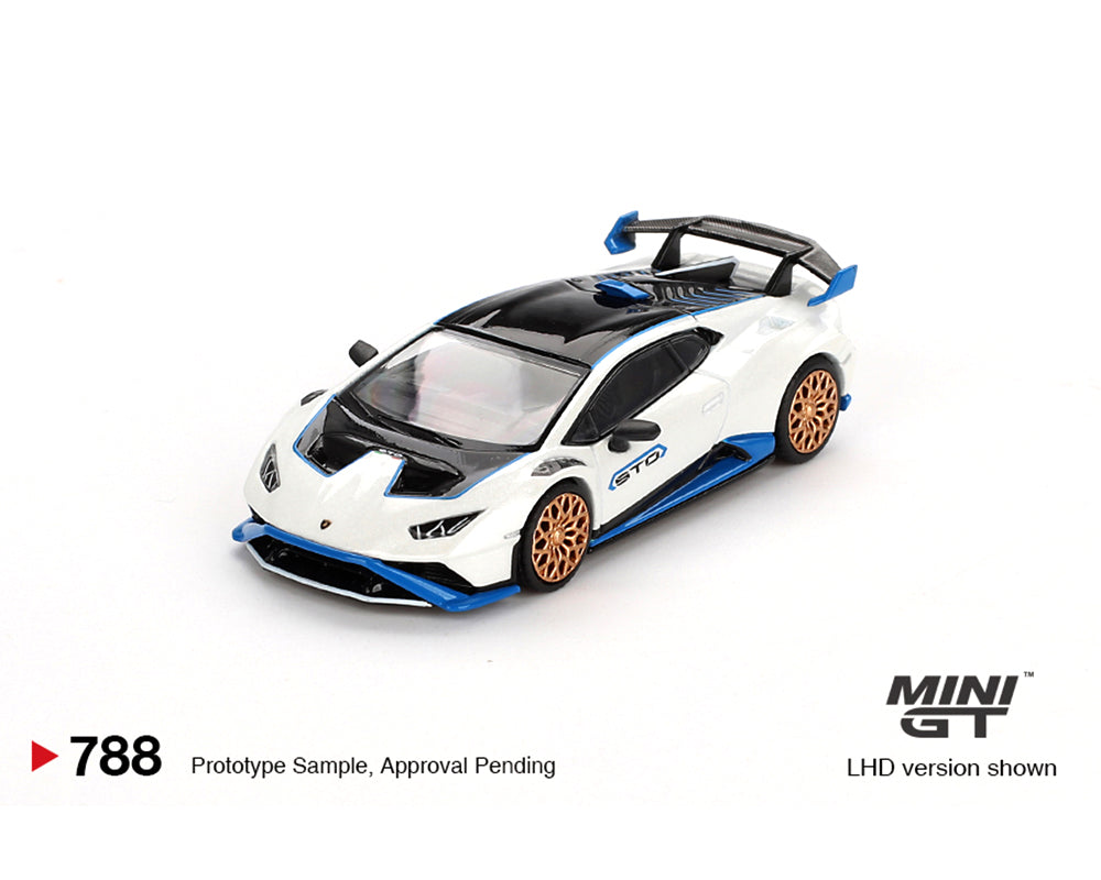Mini GT 1:64 Lamborghini Huracán STO – Bianco Asopo