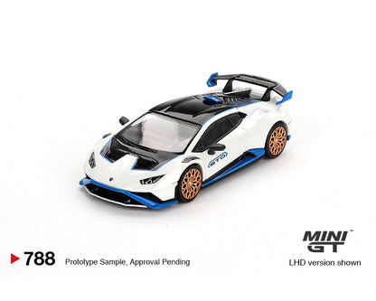 Mini GT 1:64 Lamborghini Huracán STO – Bianco Asopo
