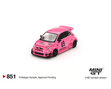 (Preorder) Mini GT 1:64 ABARTH 595 LB-WORKS x Abas Works – Pink