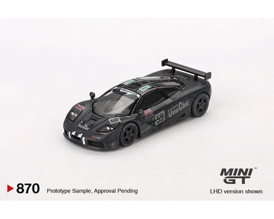 (Preorder) Mini GT 1:64 McLaren F1 GTR #59 1995 Le Mans 24Hr Winner – Post-Race Weathered Matte Black